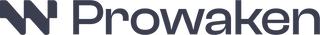 Prowaken logo in blue on a white background