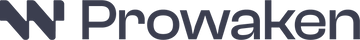 Prowaken logo in blue on a white background